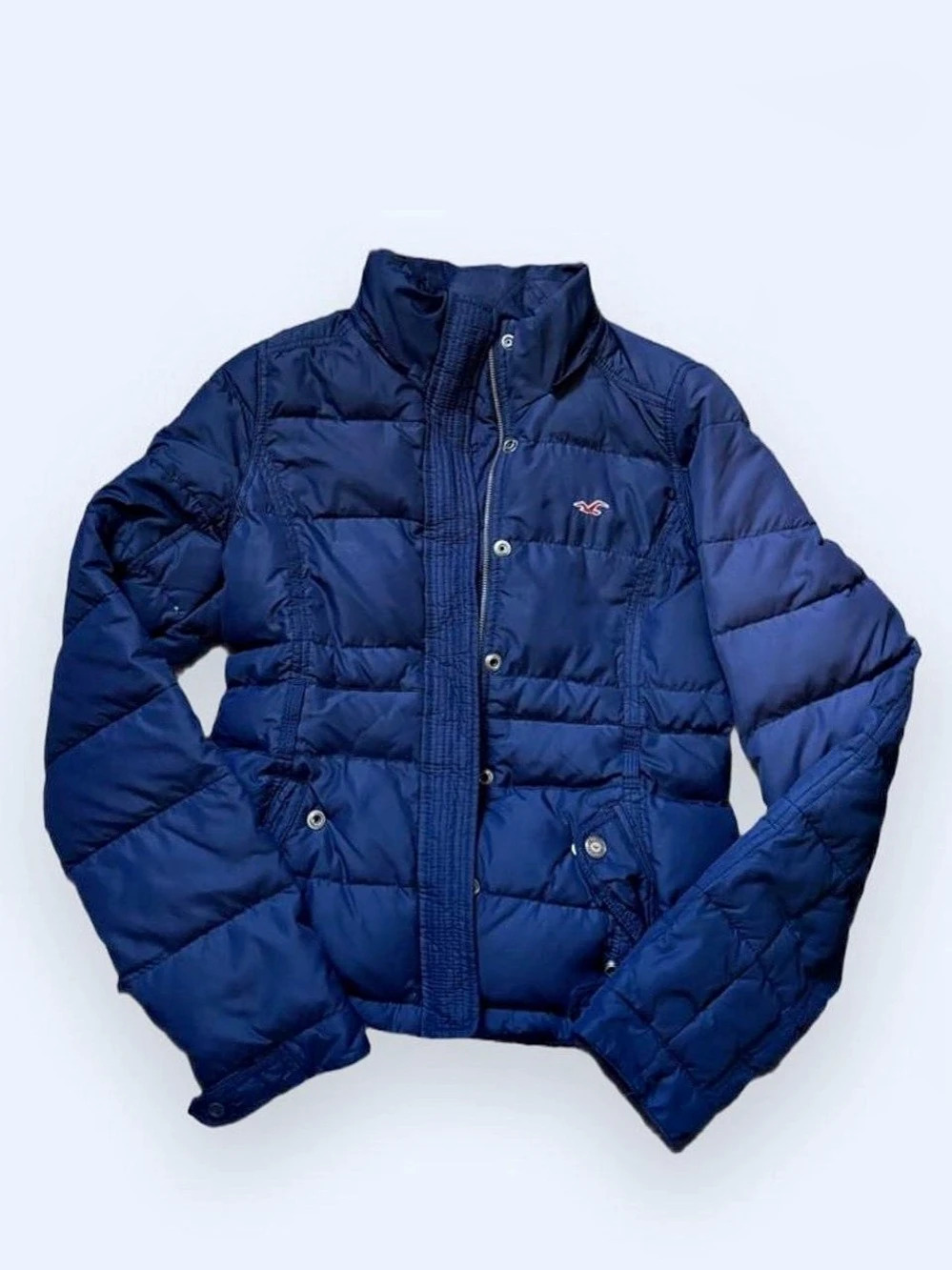 Hollister Puffer Jacket Navy Blue Size Large